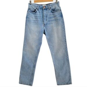 DÔEN High Rise Straight Leg Blue Denim Jeans